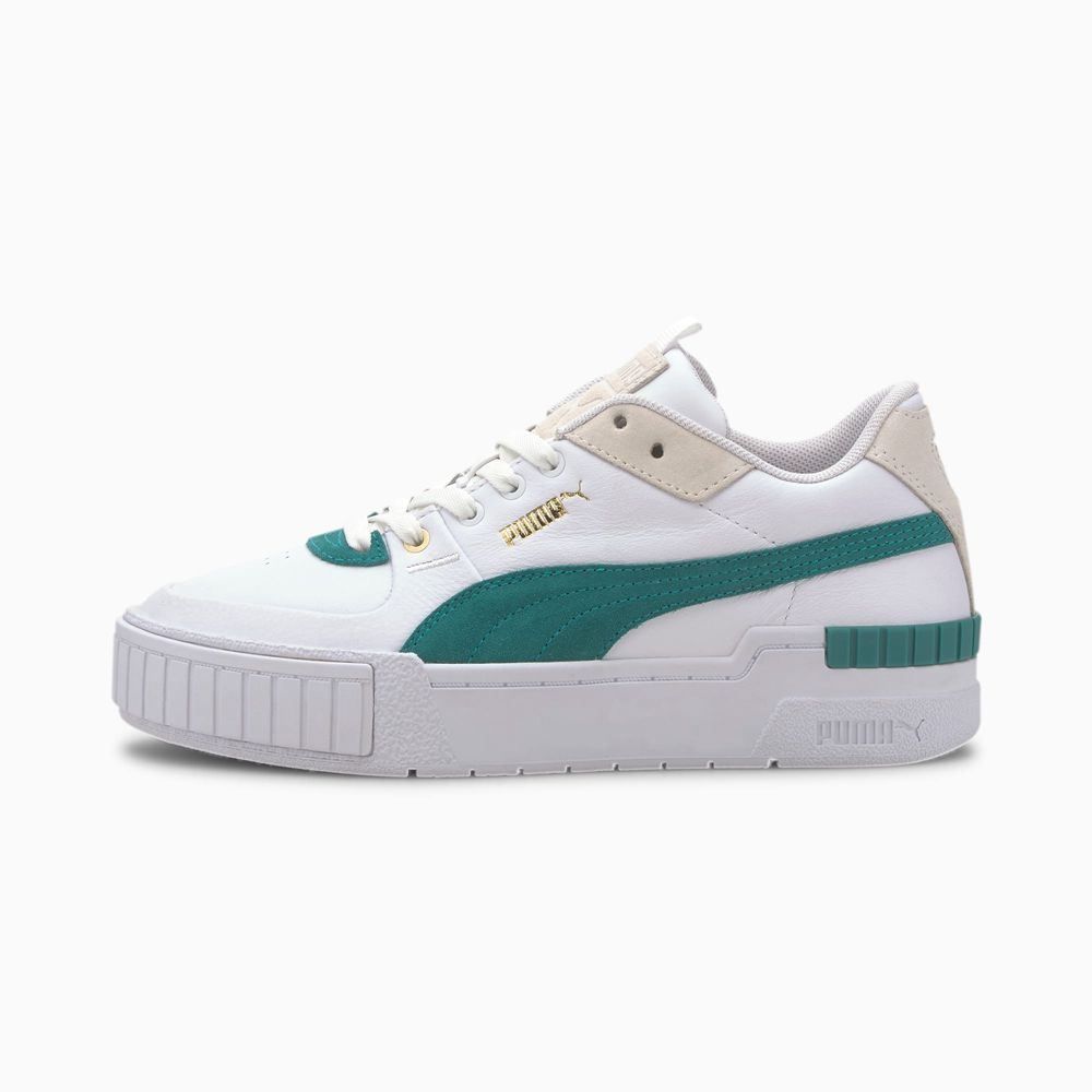 Puma Cali Sport Heritage Női Sportcipő - Fehér/Türkiz Zöld ( Hungary - KBYFP6935 )